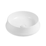 Lavoar pe blat Fluminia Leda, diametru 50 cm, alb
