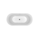 Cada freestanding Hatria Tiberis, 170x78 cm, alb - imagine 4