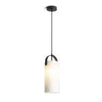 Pendul suspendat Rendl Julietta 31, led E27, 15W, opal/negru - imagine 2