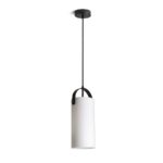 Pendul suspendat Rendl Julietta 31, led E27, 15W, opal/negru