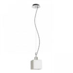 Pendul suspendat Rendl Dados New, led E27, 11W, opal/crom