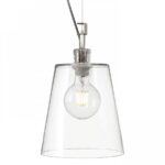 Pendul suspendat Rendl Babu New, led E27, 15W, transparent/crom - imagine 2