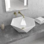 Lavoar pe blat Karag LT 1140, 45x45x17 cm, alb