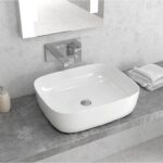 Lavoar pe blat Karag LT 2143, 49x39,5x15 cm, alb