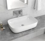 Lavoar pe blat Karag LT 2143P, 60x39x14,5 cm, alb