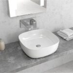 Lavoar pe blat Karag LT 2144, 41x41x15 cm, alb