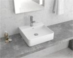 Lavoar pe blat Karag LT 2177, 42x42x12 cm, alb