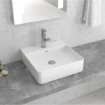 Lavoar pe blat Karag LT 2177, 42x42x12 cm, alb
