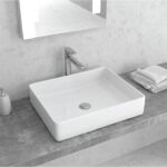 Lavoar pe blat Karag LT 2178, 51x40,5x11 cm, alb