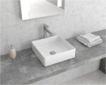 Lavoar pe blat Karag LT 2179 S, 36x36x11 cm, alb