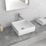 Lavoar pe blat Karag LT 2179 S, 36x36x11 cm, alb