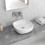 Lavoar pe blat Karag LT 2184, 37,5x37,5x12 cm, alb