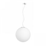 Pendul suspendat Rendl Lunea 50, led E27, 15W, opal/crom