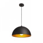 Pendul suspendat Rendl Carissima 40, led E27, 15W, negru mat/auriu