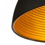 Pendul suspendat Rendl Carissima 40, led E27, 15W, negru mat/auriu - imagine 5