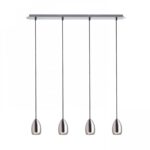 Lustra suspendata Rendl Babades IV, GU10, 4x35W, nichel mat