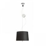 Lustra suspendata Rendl Levita, led E27, 15W, negru/crom
