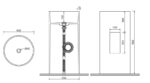 Lavoar freestanding Karag Milos, 44x44x91 cm, gri - imagine 2