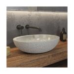 Lavoar de piatra pe blat Karag Leonor Cream Soph, 45x35x15 cm, crem