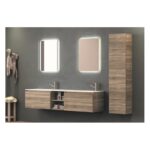 Set mobilier Karag Space baza si lavoar dublu, 175 cm - imagine 3