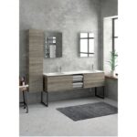 Set mobilier Karag Space baza si lavoar dublu, 175 cm