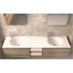 Set mobilier Karag Space baza si lavoar dublu, 175 cm - imagine 4