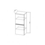 Dulap suspendat Kolpasan Oxana, 95x40 cm, cu 2 uși, alb mat - imagine 3