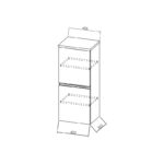 Dulap suspendat Kolpasan Oxana, 95x40 cm, cu 2 uși, alb mat - imagine 2