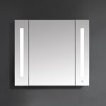 Dulap-oglindă cu iluminare led Wellis Canaria, 80x70x12 cm