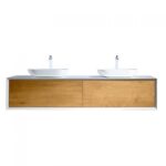 Set mobilier suspendat, lavoar și oglindă Wellis Miletos, 180 cm