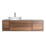 Set mobilier suspendat, lavoar și oglindă Wellis Tripoli, 165 cm
