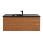 Set mobilier suspendat, lavoar și oglindă Wellis Tunis, 120 cm