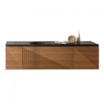 Set mobilier suspendat, lavoar și oglindă Wellis Tunis, 135 cm