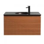 Set mobilier suspendat, lavoar și oglindă Wellis Tunis, 90 cm