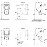 Pisoar Villeroy&Boch Architectura, alimentare prin spate, alb - imagine 2