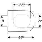 Capac WC Geberit Selnova Square, soft close, 44.5x35.5 cm, alb - imagine 5