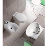 Set vas wc suspendat+capac Soft Close+bideu suspendat Hatria Nido, alb - imagine 5