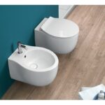 Set vas wc suspendat+capac Soft Close+bideu suspendat Hatria Nido, alb - imagine 4