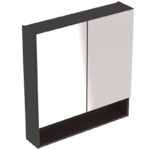 Dulap suspendat cu oglindă Geberit Selnova Square, 80 cm, lava mat