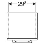 Dulap înalt suspendat Geberit Selnova Square, 65 cm, alb lucios - imagine 2