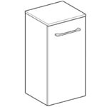 Dulap înalt suspendat Geberit Selnova Square, 65 cm, nuc american închis - imagine 2