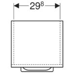 Dulap înalt suspendat Geberit Selnova Square, 65 cm, nuc american închis - imagine 5