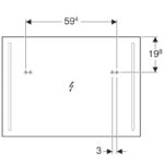 Oglindă dreptunghiulară cu iluminare LED, Geberit Option Basic, 90x65 cm - imagine 3