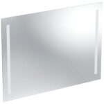Oglindă dreptunghiulară cu iluminare LED, Geberit Option Basic, 90x65 cm