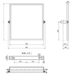 Oglinda de siguranta cu inclinare reglabila Thermomat, 60,7x65,7 cm, alb - imagine 2