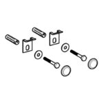 Set de fixare pentru pisoar Geberit Kerafix, capac alb - imagine 2