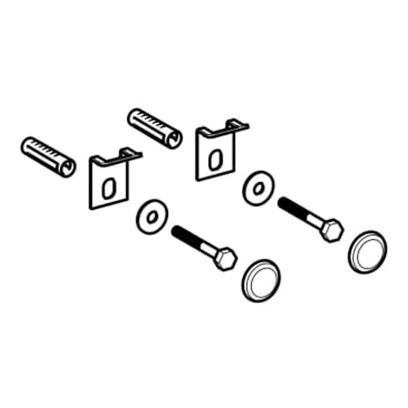 Set de fixare pentru pisoar Geberit Kerafix, capac alb - imagine 2