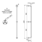 Bara de siguranta verticala Thermomat, lungime 160 cm, alb - imagine 2
