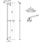 Bara de siguranta perete-pardoseala Thermomat, 180 cm, alb - imagine 2
