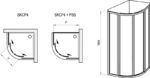 Cabina semirotunda de dus Ravak Supernova SKCP4,  90/195 cm, profil alb+sticla transparenta - imagine 2